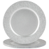 Metallic Charger Plate 33cm Hammered Silver (Pack of 6)