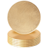Metallic Drinks Coaster 10cm Gold (Pack of 6)