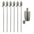 Outdoor Fire Torches Barrel Silver (Pack of 6)