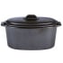 Porcelite Cast Iron Effect Oval Casserole Dish with Lid 15.7 x 9cm/6.2 x 3.5" 340ml/12oz (Pack of 6)