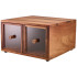 GenWare Acacia Wood Double Bread Box