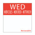 Square Day Food Rotation Labels 25mm Wednesday (Roll of 1000)