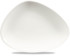 Lotus White Triangle Chefs Plate 7 3/4 x 5 3/4 Inch