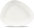 Lotus White Triangle Chefs Plate 10 3/8 x 8 Inch