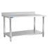 Stainless Steel Wall Food Prep Table With Splashback 1500 x 600mm