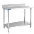 Stainless Steel Wall Food Prep Table With Splashback 900 x 600mm