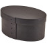 GenWare Black Wood Veneer Oval Bread Box