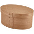GenWare Light Wood Veneer Oval Bread Box