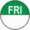 Day Food Rotation Labels Round 20mm Friday (Roll of 1000)