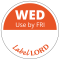Day Food Rotation Round Label Wed Use By Fri (Roll of 500)