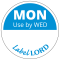 Day Food Rotation Round Label Mon Use By Wed (Roll of 500)