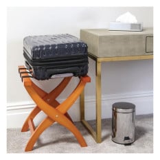 Bolero Wooden Luggage Stand Honey