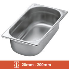 GN 1/3 Stainless Steel Gastronorms 