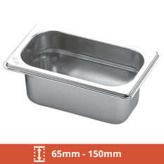 GN 1/9 Stainless Steel Gastronorms