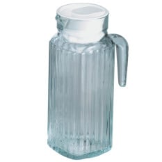 Glass Juice Jug & Lid Ribbed 1.2 Litre (Pack of 6)