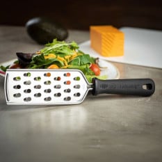 Stainless Steel Extra Coarse Grater with Black PerfectGrip Handle