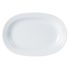 Porcelite Rimmed Deep Oval Plate 25cm/10inch x 6