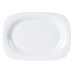 Porcelite Rectangular Rimmed Plate 24x18cm x 6