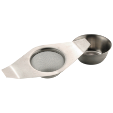 Tea Strainer Double Arm with Drip Bowl