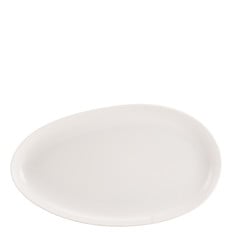 Genware Porcelain Organic Oval Plate 34.5cm/13.5" (Pack of 4)