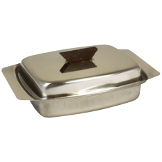 Stainless Steel Butter Dish Wooden Handle (Pack of 12)