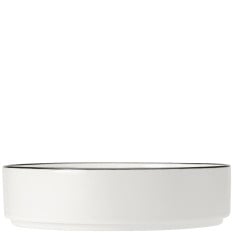 Steelite Asteria Round Stacking Tray Black Rim 20cm/8" (Pack of 12)