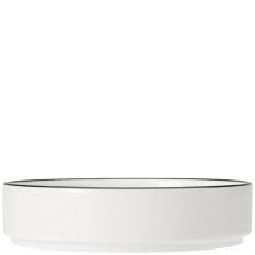 Steelite Asteria Round Stacking Tray Black Rim 16.5cm/6.5" (Pack of 12)