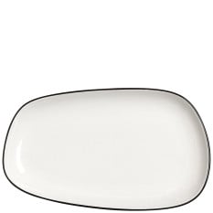 Steelite Asteria Nordic Tray Black Rim 34cm/13" (Pack of 6)