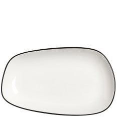 Steelite Asteria Nordic Tray Black Rim 24cm/9.5" (Pack of 12)