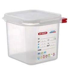 Araven GN 1/6 Gastronorm Sealing Food Storage Container 150mm 2.6 Litre (Pack of 4)