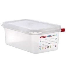 Araven GN 1/4 Gastronorm Sealing Food Storage Container 100mm 2.8 Litre (Pack of 4)