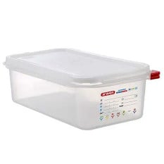 Araven GN 1/3 Gastronorm Sealing Food Storage Container 100mm 4 Litre (Pack of 4)
