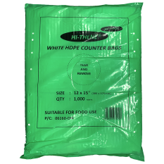 HDPE Butchers Food Counter Bags 305x457mm/12x15" White (Pack of 1000)