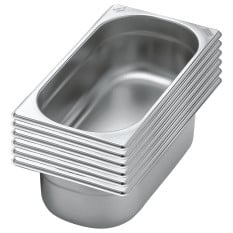 GN 1/3 Stainless Steel Gastronorm 100mm Pack of 6