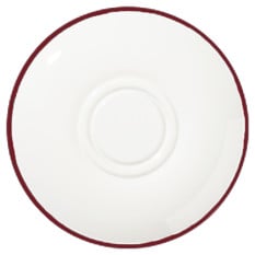 Modest Maroon Double Well Saucer 16cm/6.25"
