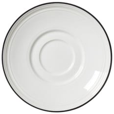 Steelite Bead Black Band Saucer 15cm/6" (Pack of 12)