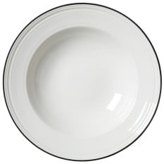 Steelite Bead Black Band Soup/Pasta Plate 24cm/9.5" (Pack of 12)