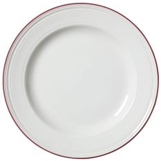 Steelite Bead Maroon Band Plate 25.5cm/10" (Pack of 12)