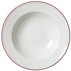 Steelite Bead Maroon Band Soup/Pasta Plate 24cm/9.5" (Pack of 12)