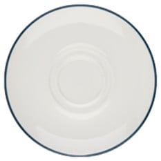 Modest Navy Double Well Saucer 16cm/6.25"
