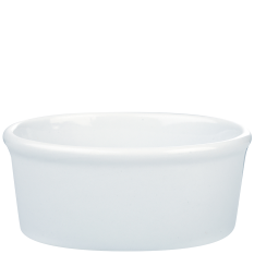 Porcelite Oval Ramekin 10.5x7.5cm/4x3" (Pack of 12)