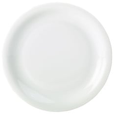 Genware Porcelain Narrow Rim Plate 26cm