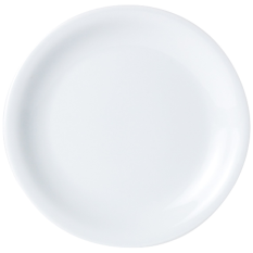 Porcelite White Narrow Rim Plate 26cm/10.25" (Pack of 6)