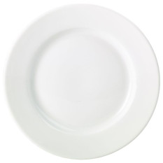 Genware Porcelain Classic Winged Plate 23cm White