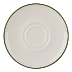 Modest Green Double Well Saucer 16cm/6.25" (Pack of 12)