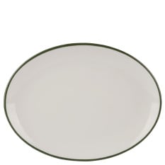 Modest Green Oval Plate 31cm/12.25" (Pack of 6)
