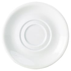 Genware Porcelain Saucer Double Well 15cm