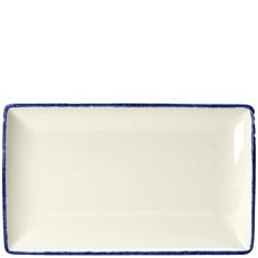 Steelite Blue Dapple Rectangle Platter 27 x 17cm/10.5 x 7" (Pack of 6)