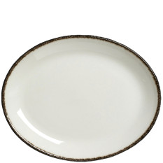 Steelite Charcoal Dapple Oval Coupe Plate 20cm/8" (Pack of 24)
