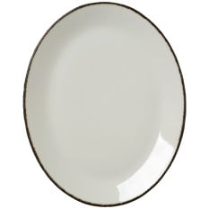 Steelite Charcoal Dapple Oval Coupe Plate 34cm/13.5" (Pack of 12)